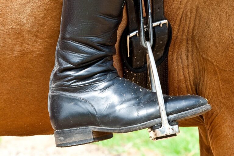 Reitstiefel im Steigbügel
